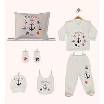 Pia Baby Gl 1936-08 İsme Özel Yastık Zıbın Set Krem
