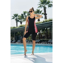 Ruko Maio Ruko Tankini Mayo Siyah Desenli Şortlu Deniz Havuz Takımı