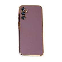 Samsung Uyumlu Galaxy M14 5g Uyumlu Kılıf Volet Silikon - Mor