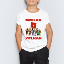 Isme Özel Roblox Baskılı Unisex Çocuk Tişört T-Shirt Mr-02