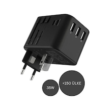 Rolling Square - 35w Adaptör - 150 Ülkede Uyumlu Evrensel Seyahat Adaptörü