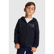 U.S. Polo Assn. Erkek Çocuk Lacivert Kapüşonlu Fermuarlı Sweatshirt 50329899-vr033