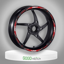 Mondial Drift L Uyumlu Kırmızı 1 Set Jant Şeridi