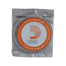 Daddario Bw042 Akustik Tek Tel, 80/20 Bronze Wound, 042, La Pak
