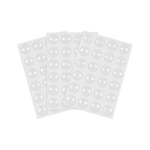 Furndiy Şeffaf 72 Parça Kendinden Yapışkanlı Ses Kesici - Cam Masa Pabucu - Çekmece Ve Dolap Kapısı İçin Yumuşak Kapanma Tamponu - Mobilya Koruyucu - Üçlü Paket 6395751
