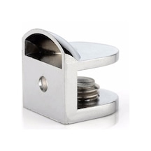 Lexroo Tırnak Lüx Metal Cam Raf Tutucu Cam Etejer Menteşesi Krom Metal Vidalı 12 Mm 4 Adet Çok Renkli