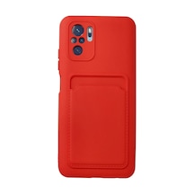 Xiaomi Redmi Note 10s Kılıf Kelvin Kartvizitli Silikon - Kırmızı 0.2M-Çok Renkli