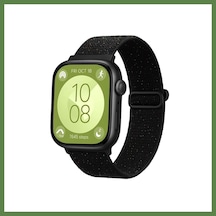 Bezos Huawei Fit 4 Star Kordon - Benekli Siyah Hb006