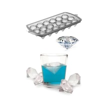 Diamond Elmas Şeklinde Buz Kalıbı 18 Bölmeli Şeffaf