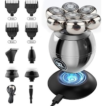Joyhub Erkekler İçin Şarj Edilebilir 7'si 1 Arada Saç Sakal Burun Kesme Makinesi Siyah Stand E2abt3