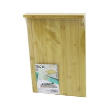 25x35cm Ahşap Bambu Kesim Panosu - Kesme Tahtası Tezgah Üstü Kanallı - Kenar Destekli Bx40 Renkli