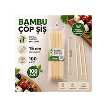 Çöp Şiş 15 Cm 100 Adet Bambu Çöp Şiş - 920921989