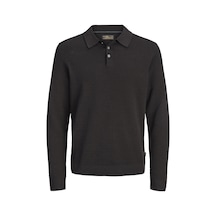 Jack & Jones Jprblurıley Knıt Polo Ls Kahverengi