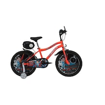 Bisan Nıko Erkek Çocuk Bisikleti 30cm V 20 Jant Neon Turuncu Mavi - Turuncu