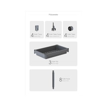 Mithra Life 3 Katlı Hazneli Tekerlekli Siyah Mutfak Banyo Rafı Pg Mıt1215