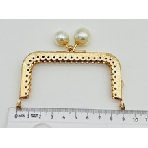 Angel Çanta Aksesuar 9 Cm Cüzdan Klipsi Golden Renk İncili Diğer