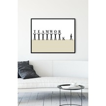 Pster13479 Takım Çalışması Eğlenceli Mizahi Çerçeveli Tablo 40x50cm 7/8 Yaş