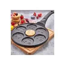 Viatom Pankek Tavası 28 Cm 7 Emoji Gözlü Döküm Pankek Tav