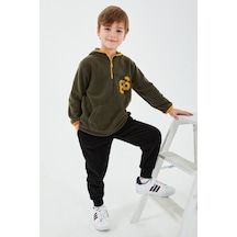 Rolypoly Nyc Dept Haki Erkek Çocuk Uzun Kol Pijama Takım 5274-30181 Haki
