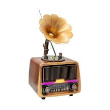 Şarjlı Mp3/bluetooth/usb/ Nostaljik Kablosuz Fm Radyo Speaker Solar Panelli
