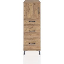 Hyperion Dolap Tek Raflı 3 Çekmeceli Tek Kapaklı 44x44x134 Ça... Çam
