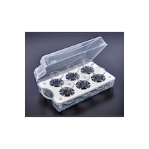 Pratic Çay Bardağı Taşıma Organizeri - 6 Bardak Kapasiteli Şeffaf