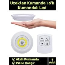 Özel Av Kamp Ev Okul Araba Otel Pilli Uzaktan Kumandalı Yapışkanlı Dayanıklı 3'lü Led Spot 2 Adet