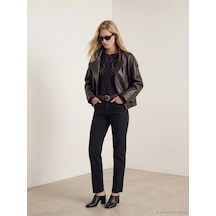 Lcw Jeans Siyah Straight Fit Kadın Jean Pantolon
