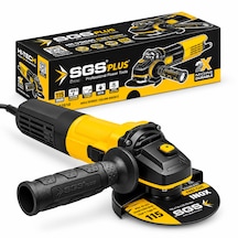 Sgs Plus Hı-tech 852510 900w 115 Mm Profesyonel Elektrikli Avuç Taşlama Makinesi 11000 Devir, M14, Yan Kollu Spiral