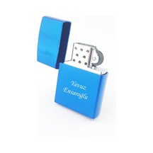 Pigado İsme Kişiye Özel Gazlı Lacivert Çakmak