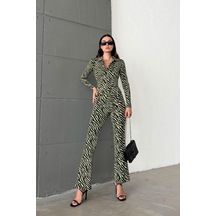 WeShaya Kadın Multı Polo Yaka Polyester Desenli Dokuma Takım Çok Renkli WeShaya Kadın Multı Polo Yaka Polyester Desenli Dokuma Takım Çok Renkli