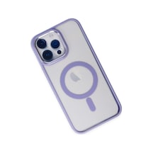 Apple iPhone  Uyumlu  14 Pro Max Kılıf Room Magneticsafe Silikon - Lila