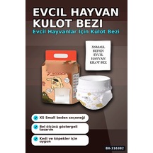 Kedi Köpek Külot Bezi Xs Beden 2-4 Kg Cırt Cırtlı Sızdırmaz Hasta Bezi Bx-316382 Çok Renkli