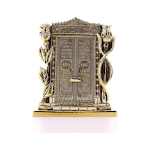 Allah Muhammed Yazılı Gül Kabe Kapısı Gold Biblo 25 Cm-024