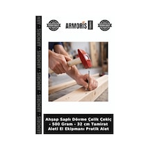 Ahşap Saplı Dövme Çelik Çekiç - 500 Gram - 32 Cm Tamirat Aleti El Ekipmanı Pratik Alet
