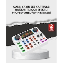 Hubrendy Tekno Çok Efektli Canlı Yayın Ses Mikseri Usb Ve Kablosuz Uyumlu