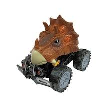 Sürtmeli Dinazor Robota Dönüşen Araba 14 Cm - Kahverengi Lisinya