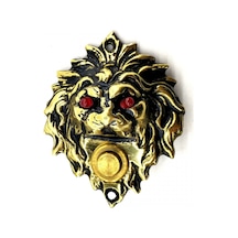 Antika Tarz Dekoratif Pirinç Aslan Kapı Zili - 100x78 Mm, Antik, Led Işıklı Diğer