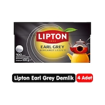 Lipton Earl Grey Bergamot Aromalı Demlik Poşet Çay 100 Adet 4 Paket