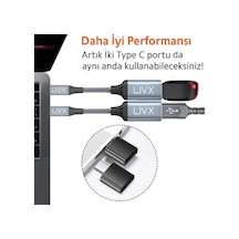 Usb 3.0 To Type-c Çevirici Dönüştürücü 60w Hızlı Şarj Desteği 15 Cm Kablolu Otg Adaptör Samsung Huawei Xiaomi Macbook İle Uyumlu Gri Ottca-01 İkili Paket