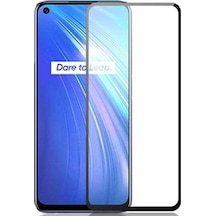 Realme 6 Siyah 5D Tam Kaplayan Ekran Koruyucu Cam
