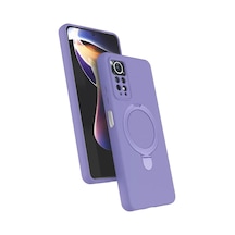 Xiaomi Redmi Note 12 Pro 4g Regal Magsafe Standlı Kapak - Lila -