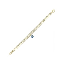 Altın Nazar Boncuklu Bileklik T075892 Sarı Altın