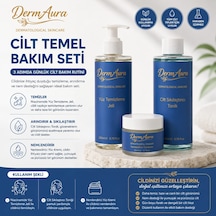 Dermaura Premium Temel Cilt Bakım Seti Niacinamide Yüz Temizleme Jeli + Cilt Sıkılaştırıcı Tonik + Nemlendirici Yüz Kremi