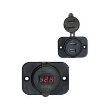 Shuıvan İkili Usb Söketi + Voltmetre Göstergeli Kapaklı-1200