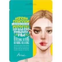 Stress Relieving Purefull Lip And Eye Remover 10 Pads-cildi Kurutmayan Makyaj Arındırıcı Pamuk Ped