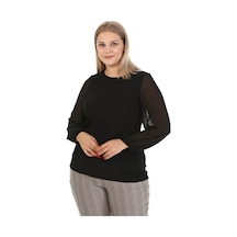 Myline Kolları Şifon Örme Bluz