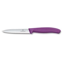 Victorinox 6.7735.C1 Swiss Classic 10 cm Tırtıklı Soyma Bıçağı  Mor