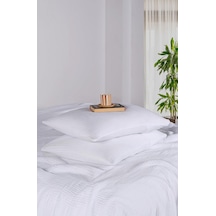 Müslin Yastık Kılıfı 2 Adet Set, 50x70 Cm 100% Pamuk Yumuşak Nefes Alabilir Kapaklı 4 Katlı Muslin Kumaş Düz Renk Yastık Kılıfları Beyaz, 50x70 Cm 2 Adet Çok Renkli