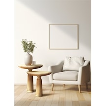 Ahşap 2 Li Set Fitilli Mantar Yan Sehpa Modern Fiskos / Çiçeklik / Zigon Sehpa Ahşap